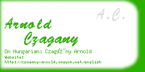 arnold czagany business card